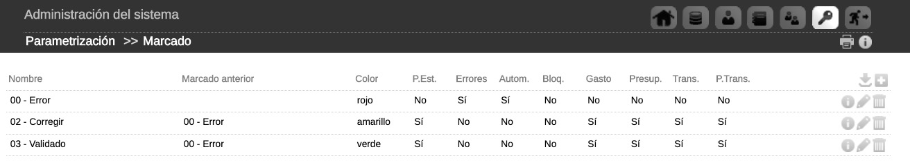 Sistema de Marcado de Gastos 3