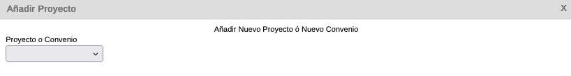 Alta de proyecto