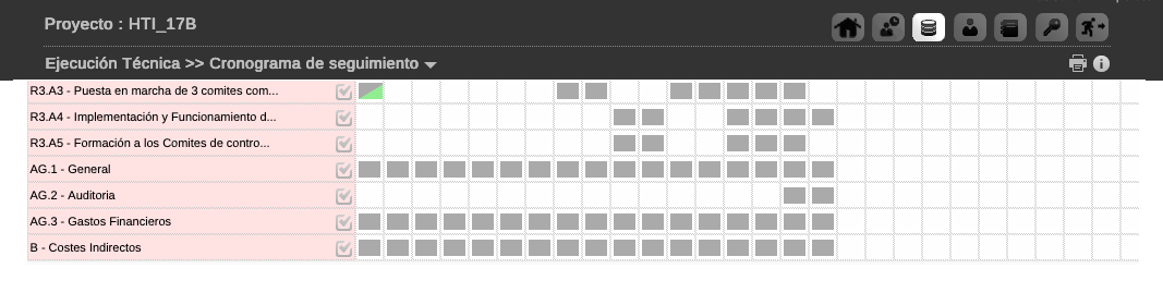 Actualización automática del cronograma de seguimiento