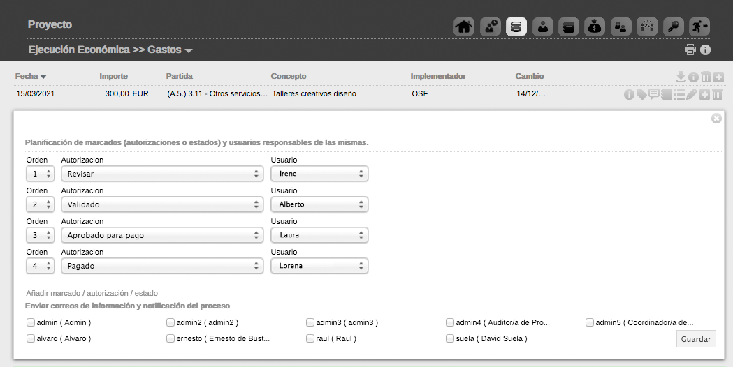 Ejemplo de validación planificada